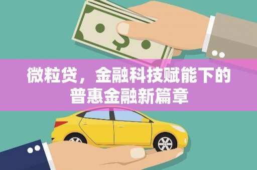 台南微粒贷，金融科技赋能下的普惠金融新篇章