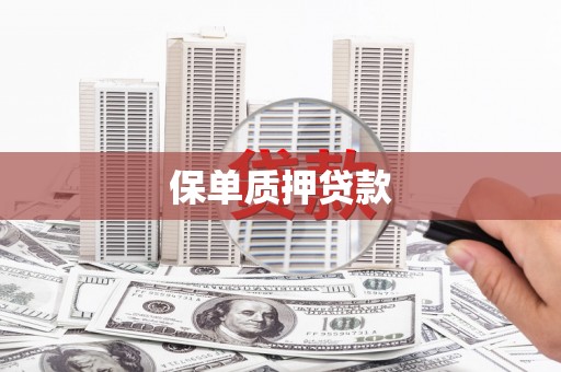 张掖保单质押贷款