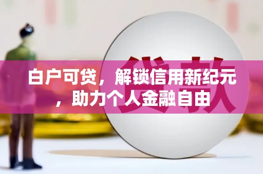 曹妃甸白户可贷，解锁信用新纪元，助力个人金融自由