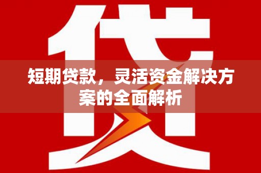 蕲春短期贷款，灵活资金解决方案的全面解析