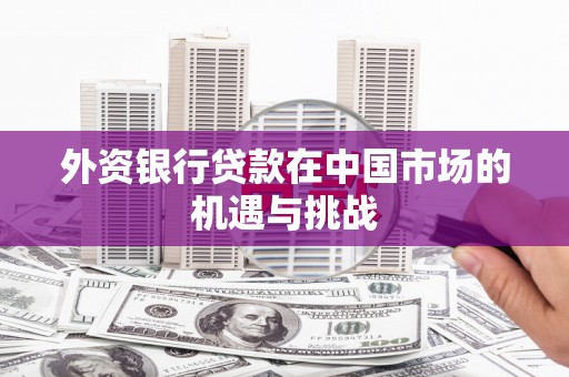 木垒外资银行贷款在中国市场的机遇与挑战