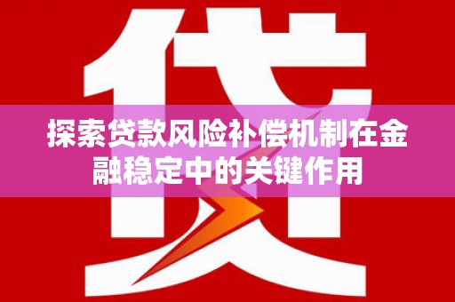 田林探索贷款风险补偿机制在金融稳定中的关键作用