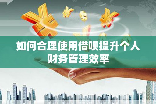 秀山如何合理使用借呗提升个人财务管理效率