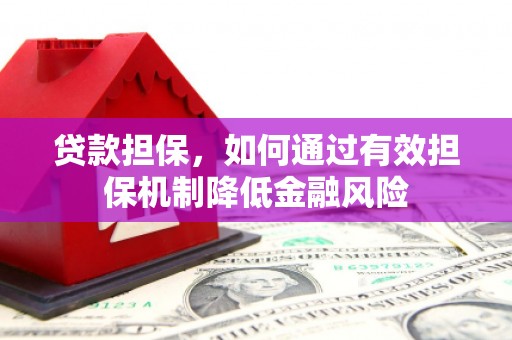 果洛贷款担保，如何通过有效担保机制降低金融风险