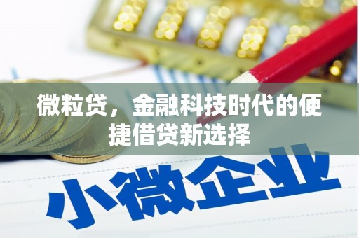历下微粒贷，金融科技时代的便捷借贷新选择